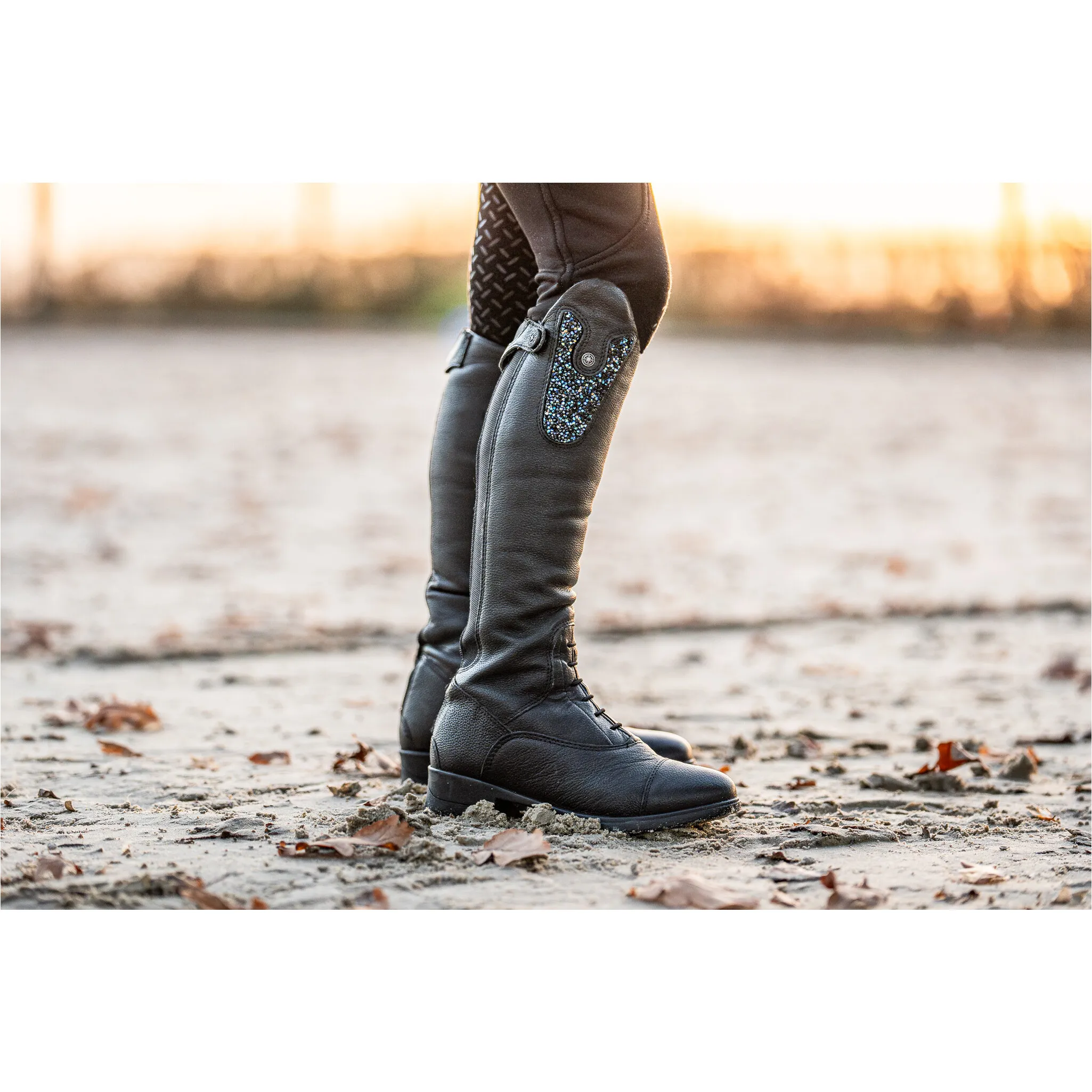Kinder Reitstiefel NOVA KIDS FUN CONVERTIBLE Echtleder schwarz