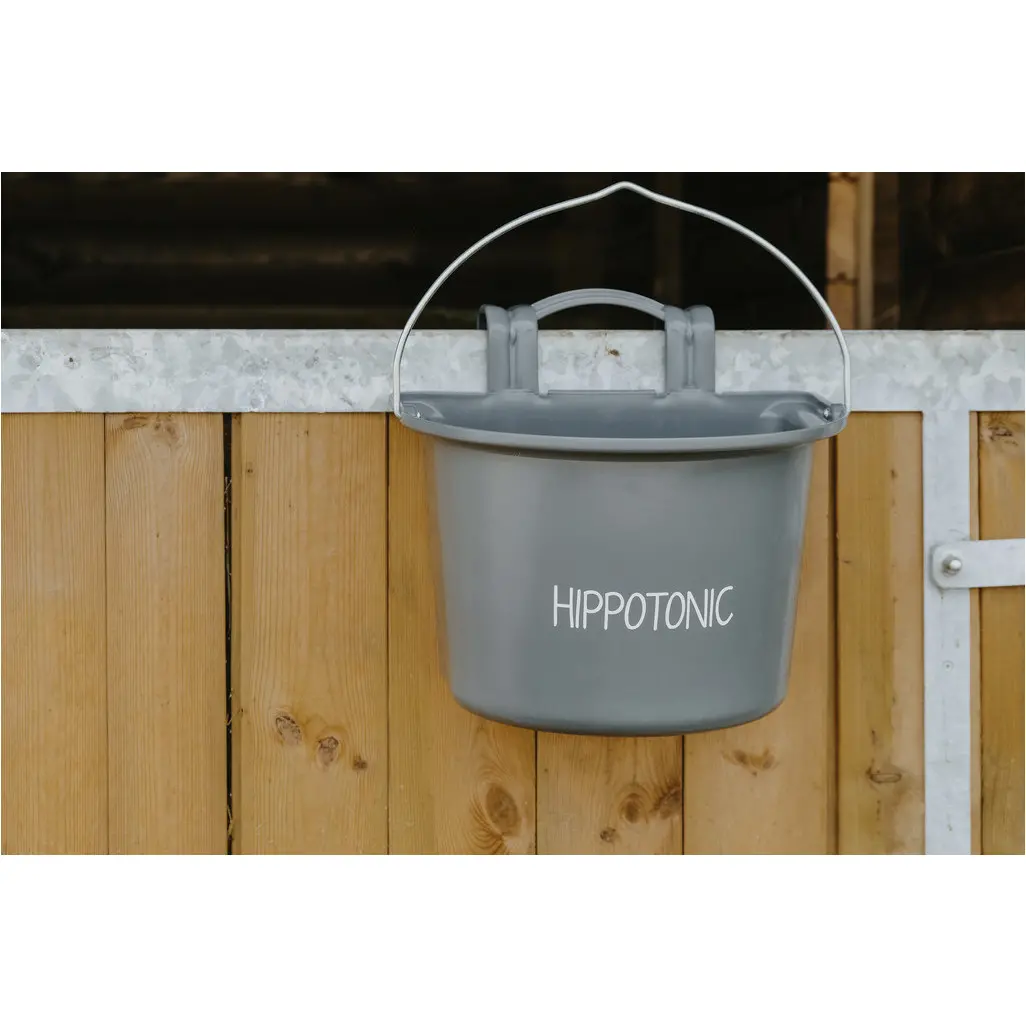 Futtertrog mit Haken und Griff dunkelgrau Futtertrog mit Haken und Griff dunkelgrau