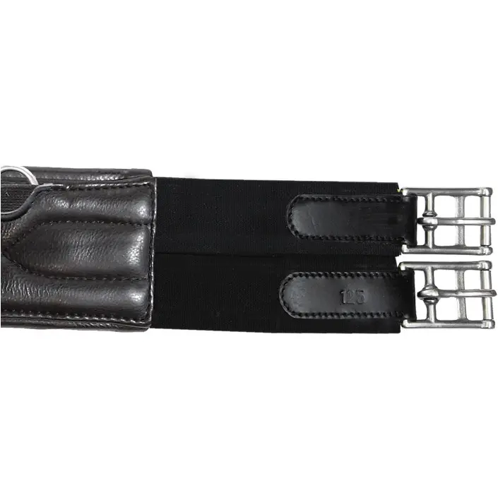 Ledersattelgurt mit Elast CLASSIC Softleder schwarz