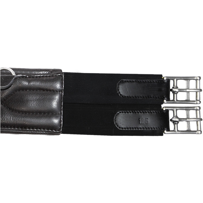 Ledersattelgurt mit Elast CLASSIC Softleder schwarz