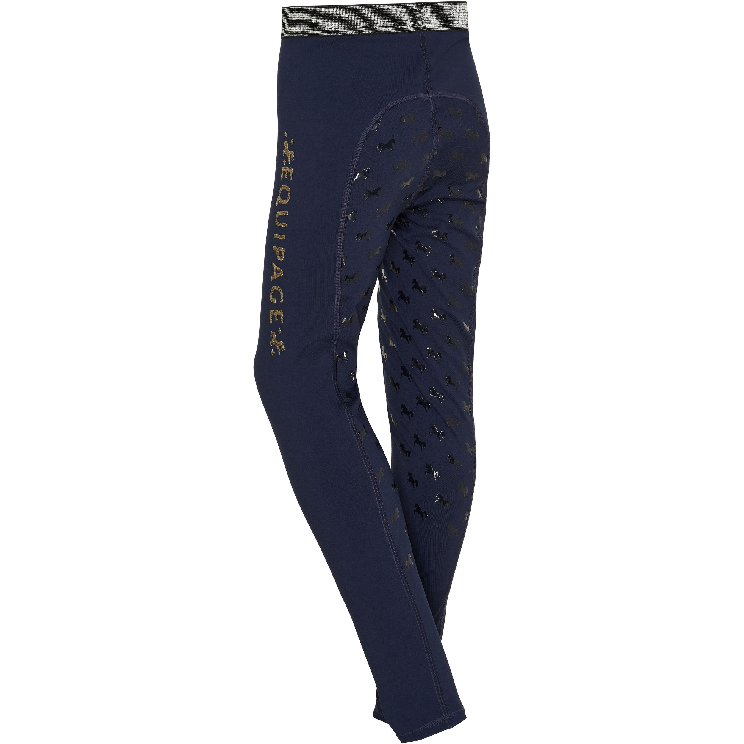 Kinder Reitleggings Silikon Vollbesatz MAGGIE navy