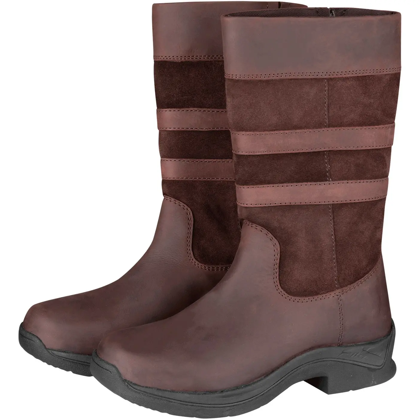 Damen Stallstiefel OKLAHOMA Echtleder braun