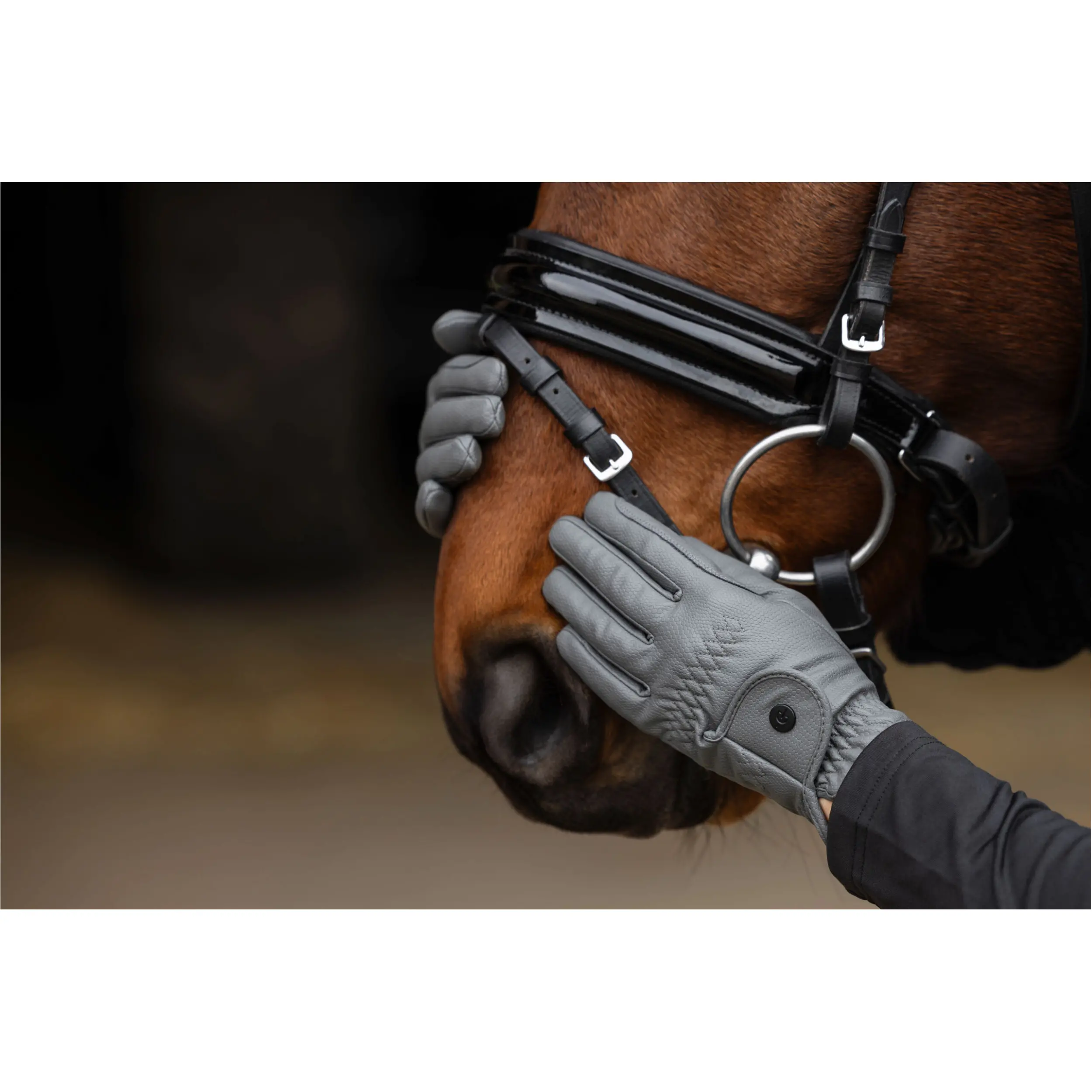 Damen Reithandschuhe H/W 2025 steel grey