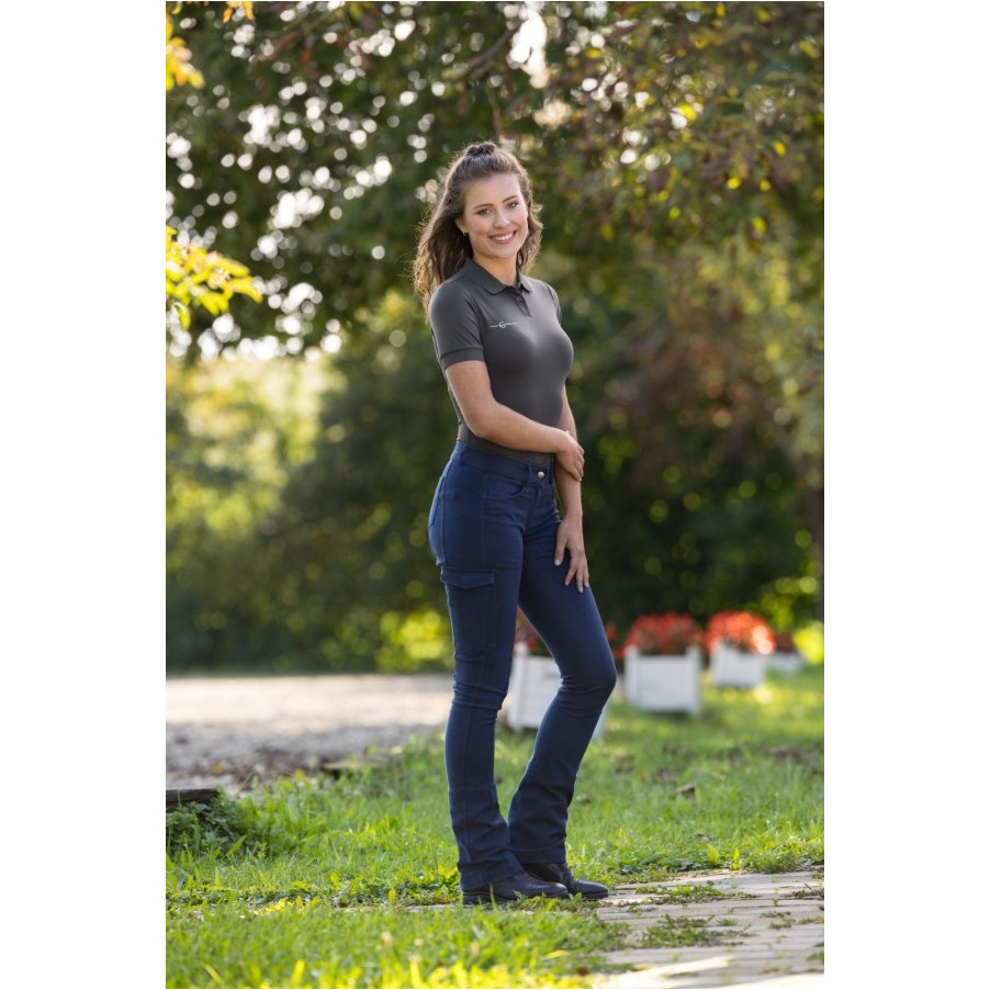 Damen Jodhpur Reithose Vollbesatz BASIC PLUS navy