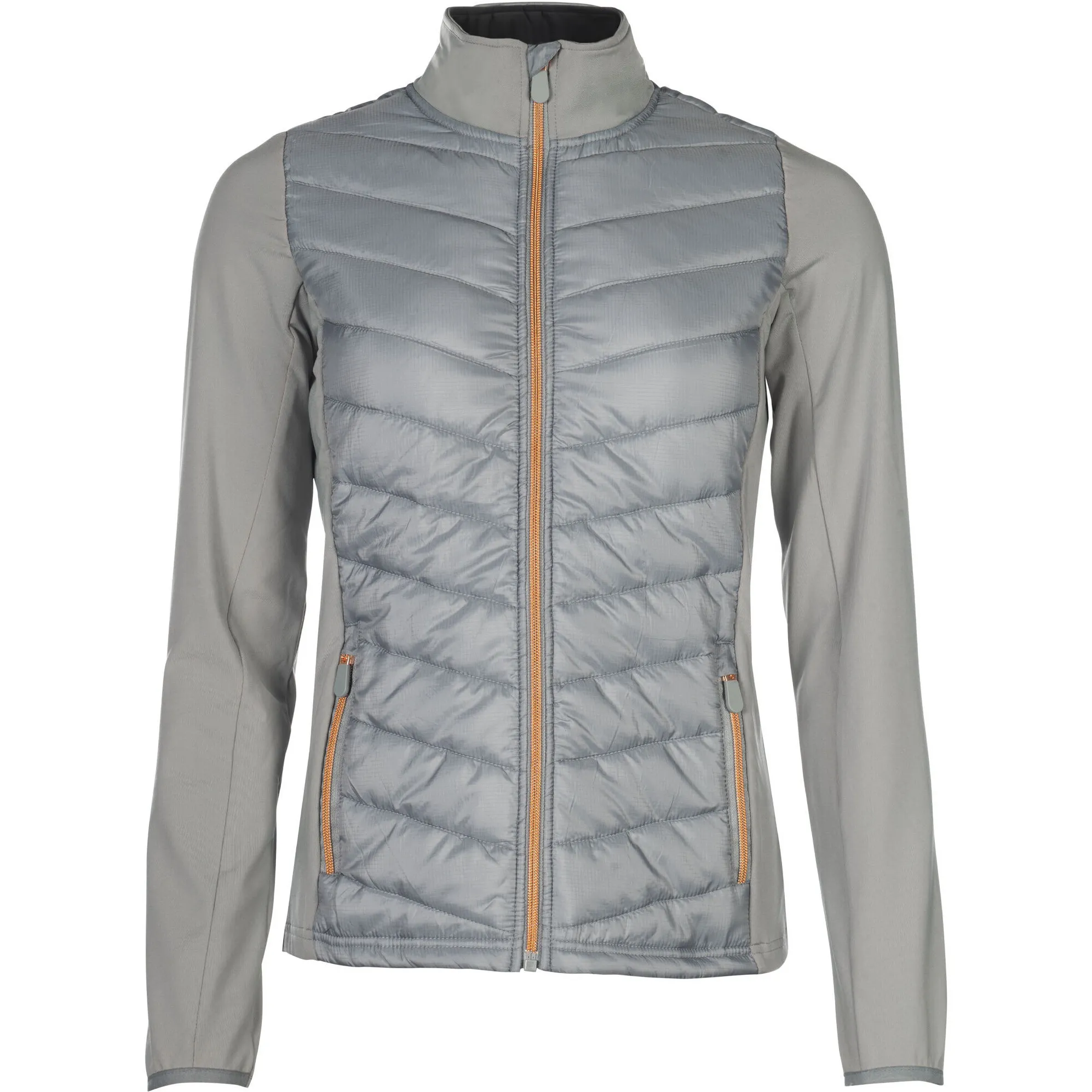 Damen Jersey-/Nylonjacke PRAG STYLE grau/rosegold