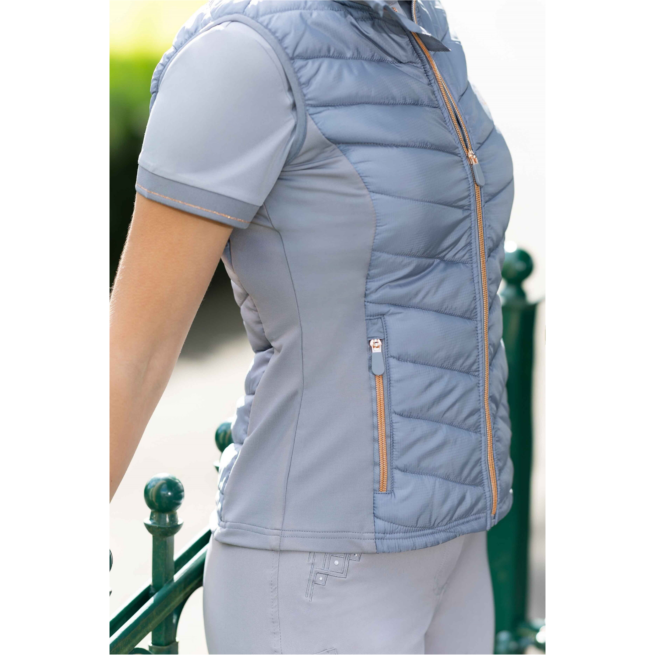 Damen Jersey-/Nylonweste BASEL STYLE grau/rosegold