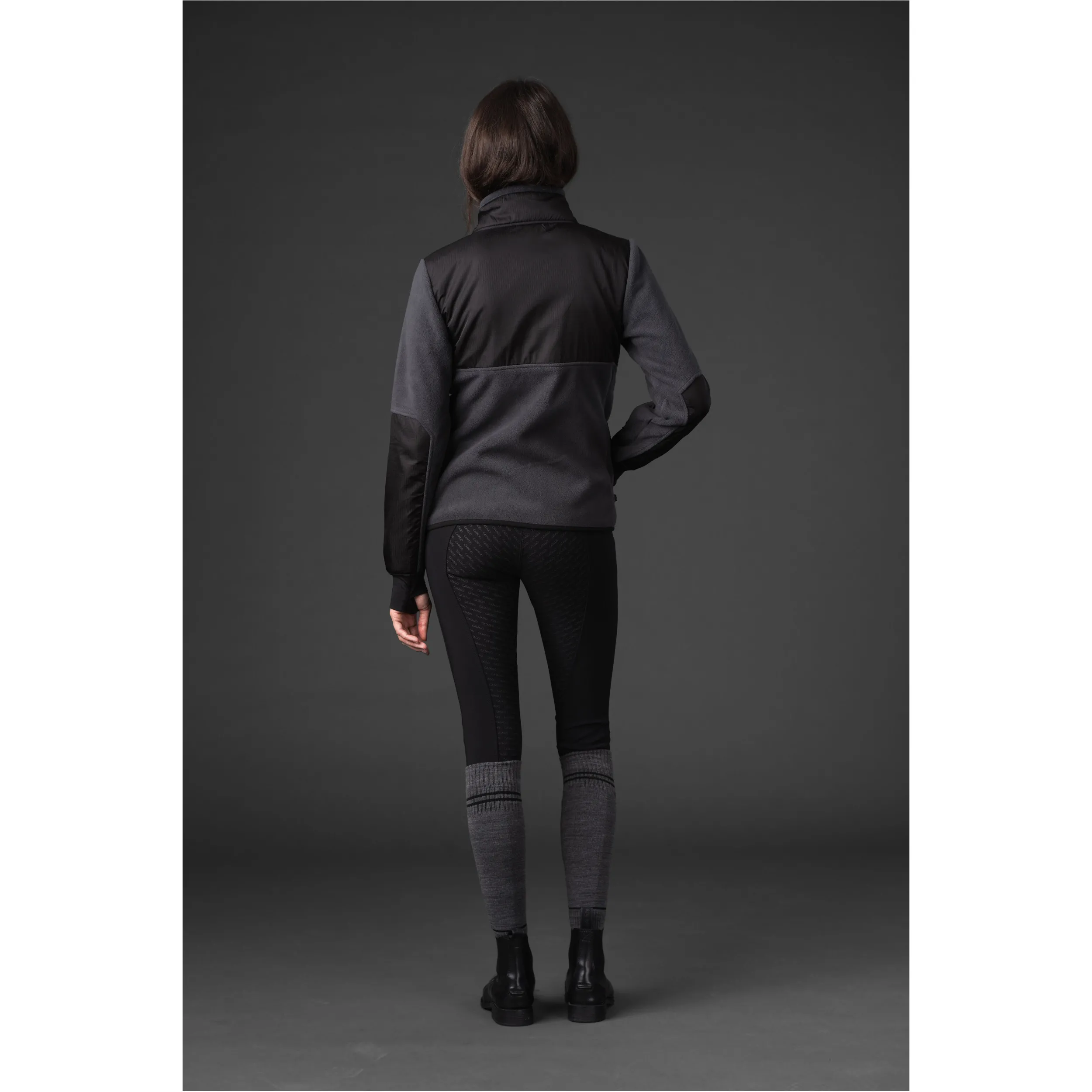 Damen Fleecereitjacke NORMA ZIP asphalt