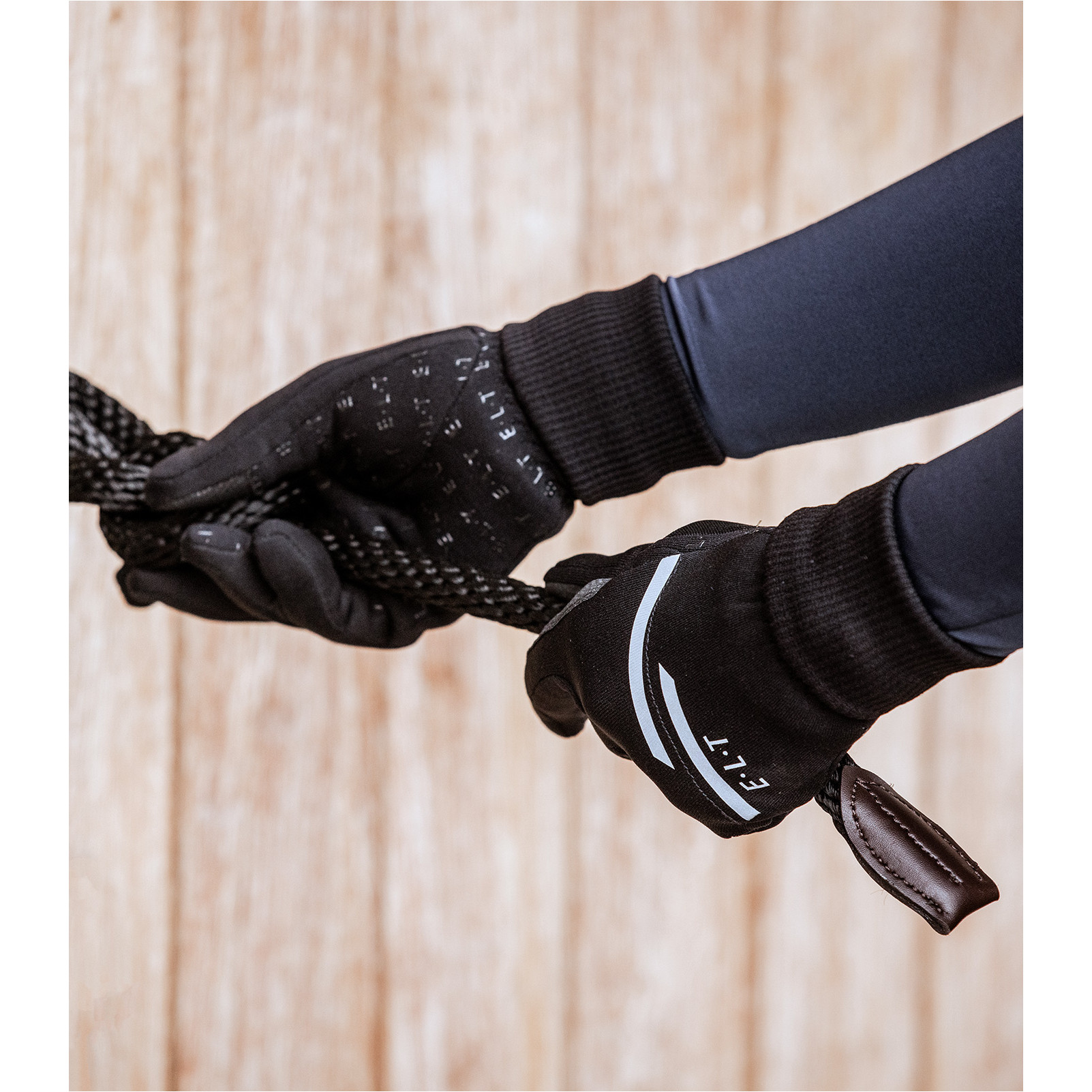Kinder Winter Reithandschuhe TORINO schwarz