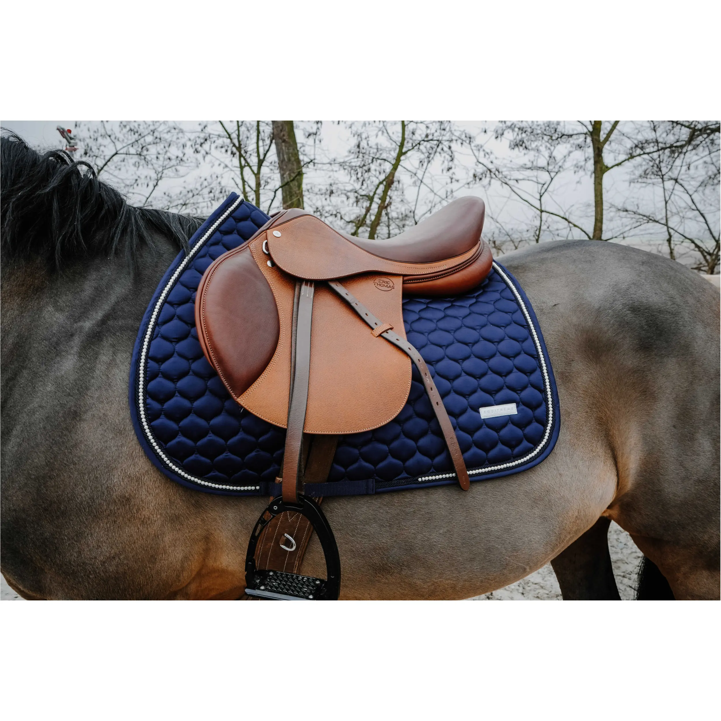 Schabracke mit Perlenkette OPAL navy Vielseitigkeit