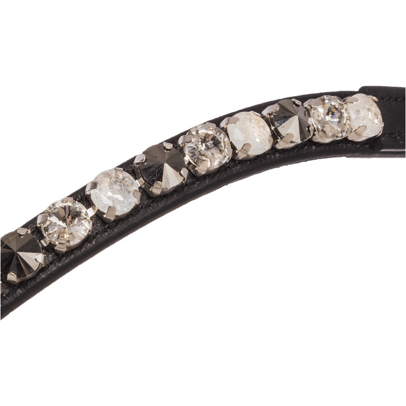 Trensenzaum schwedisch kombiniert ZORA schwarz lack/weiß Trensenzaum schwedisch kombiniert ZORA schwarz lack/weiß