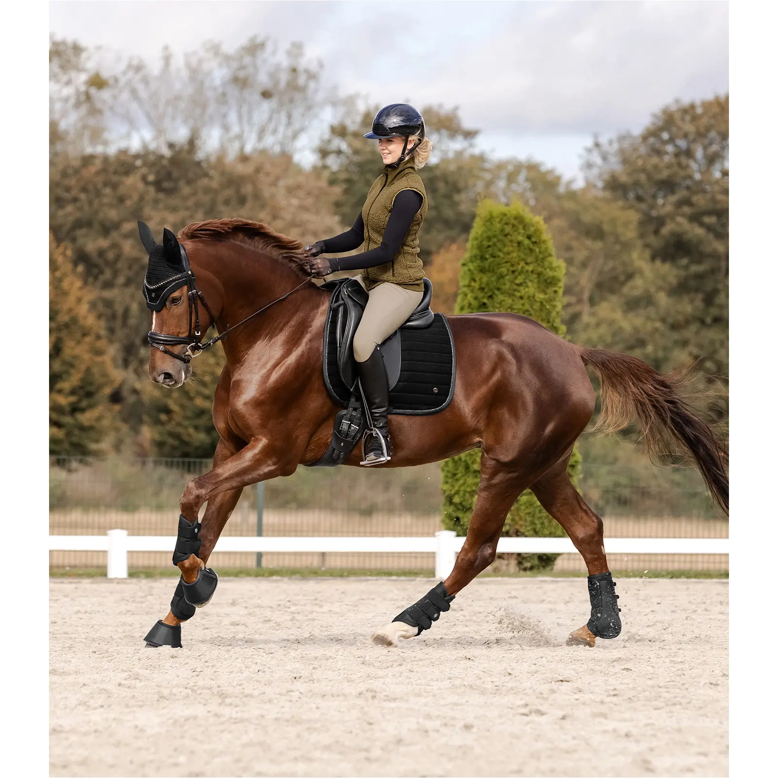 Dressurgamaschen 1680D COMFORT FIT schwarz