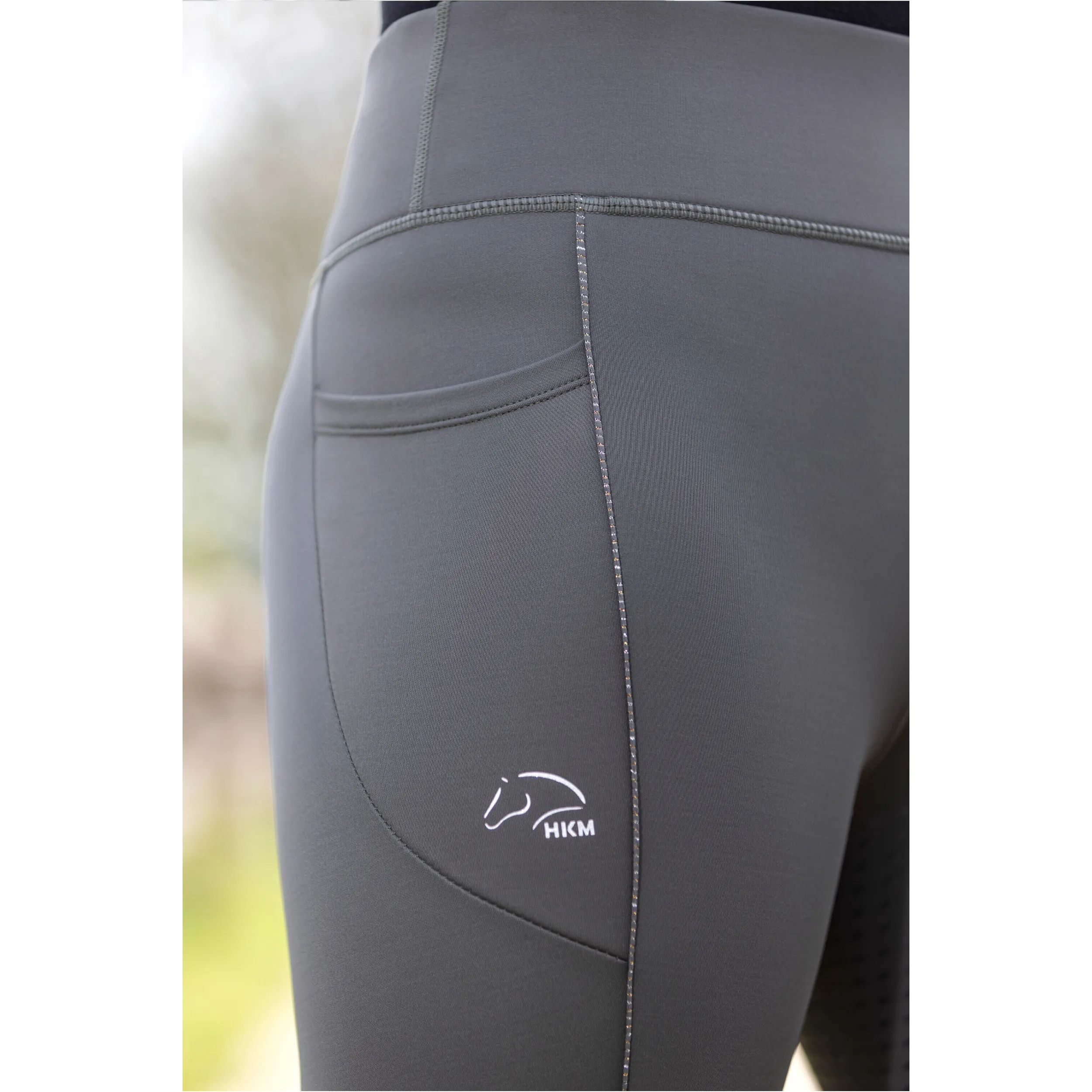 Damen Reitleggings Silikon Vollbesatz ALICE dunkelgrün