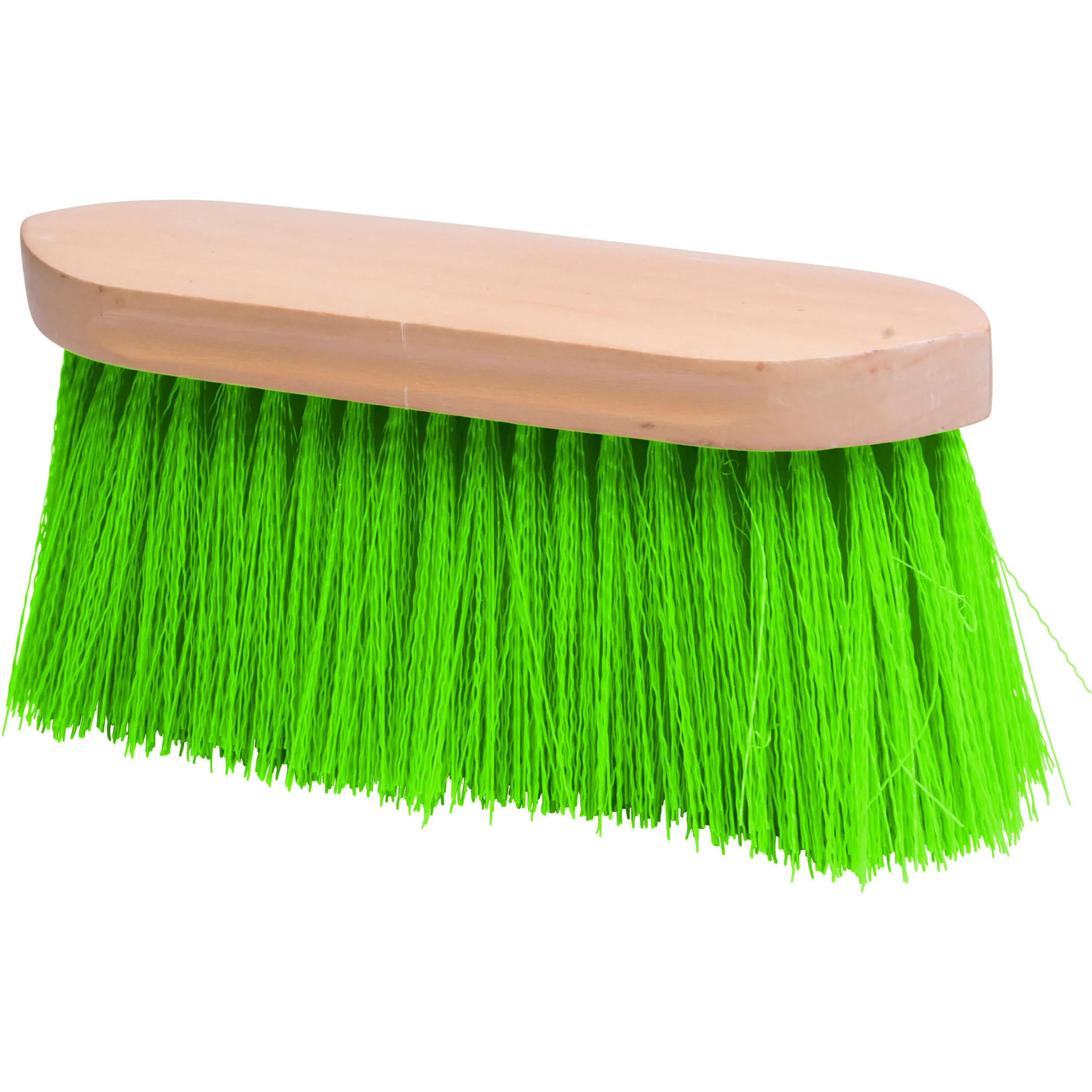 Wurzelbürste langes Nylon Haar mit Holzrücken IRH neon green