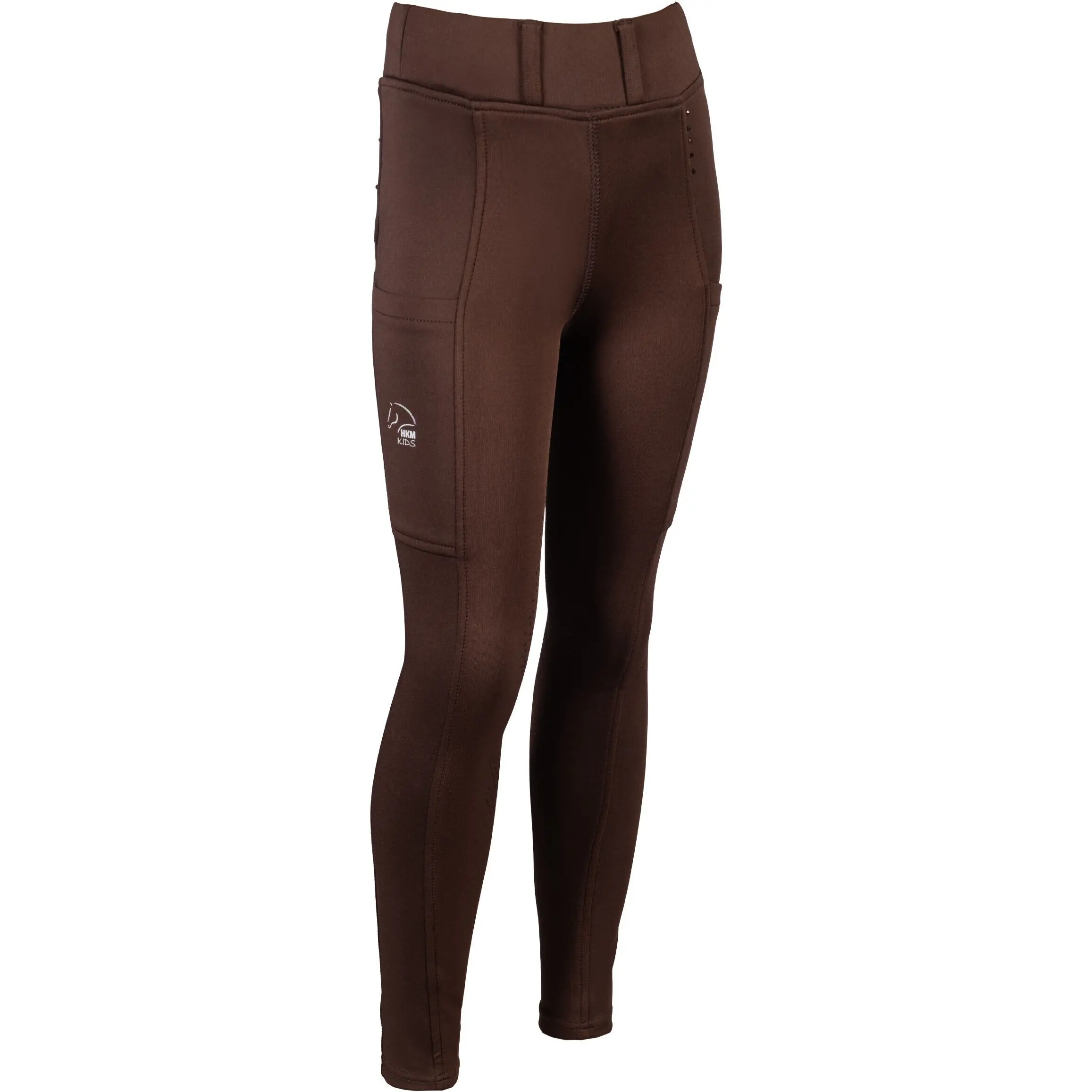Kinder Reitleggings Silikon Vollbesatz LANA II STYLE dunkelbraun