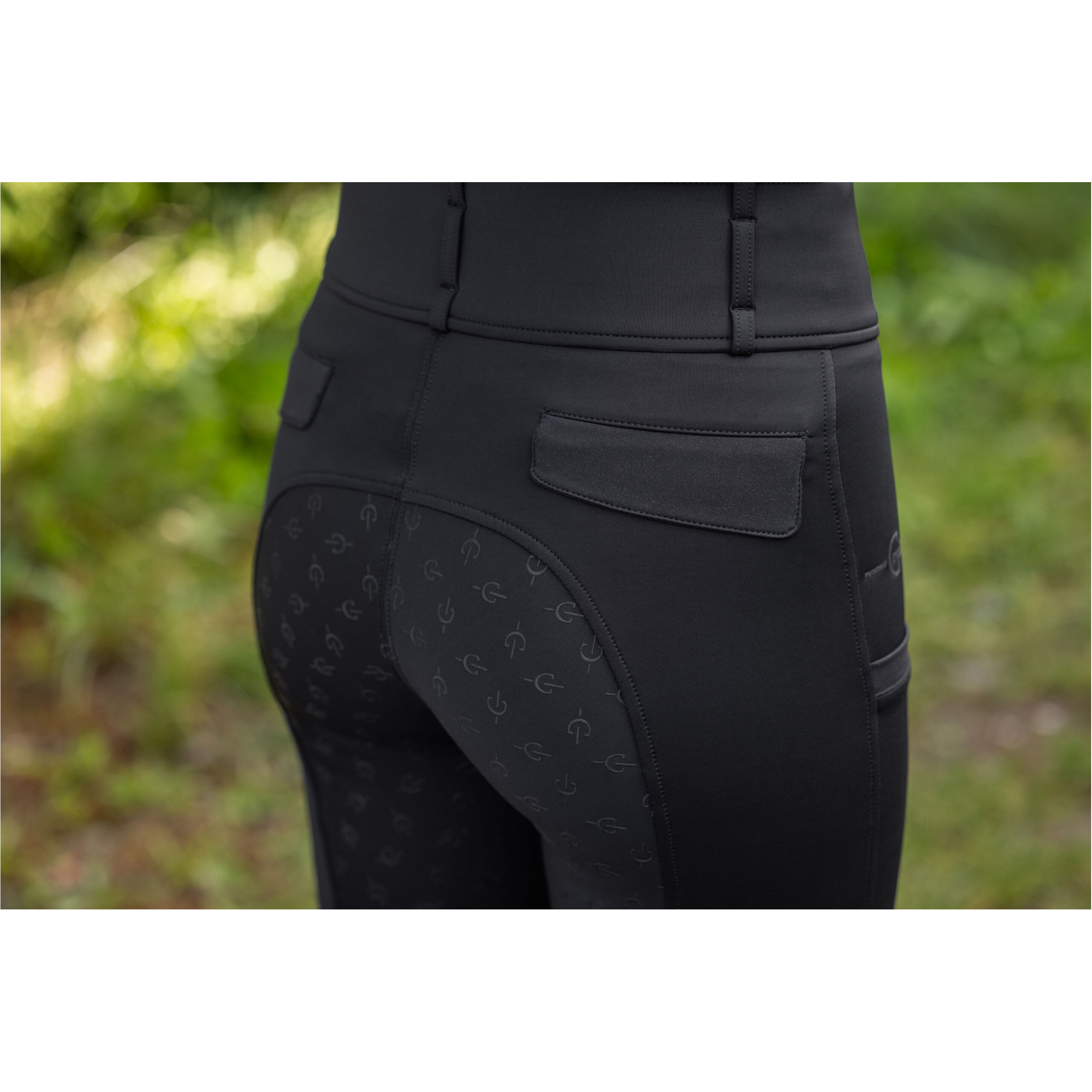 Damen Reithose Silikon Vollbesatz HIGHWAIST Hochbund schwarz