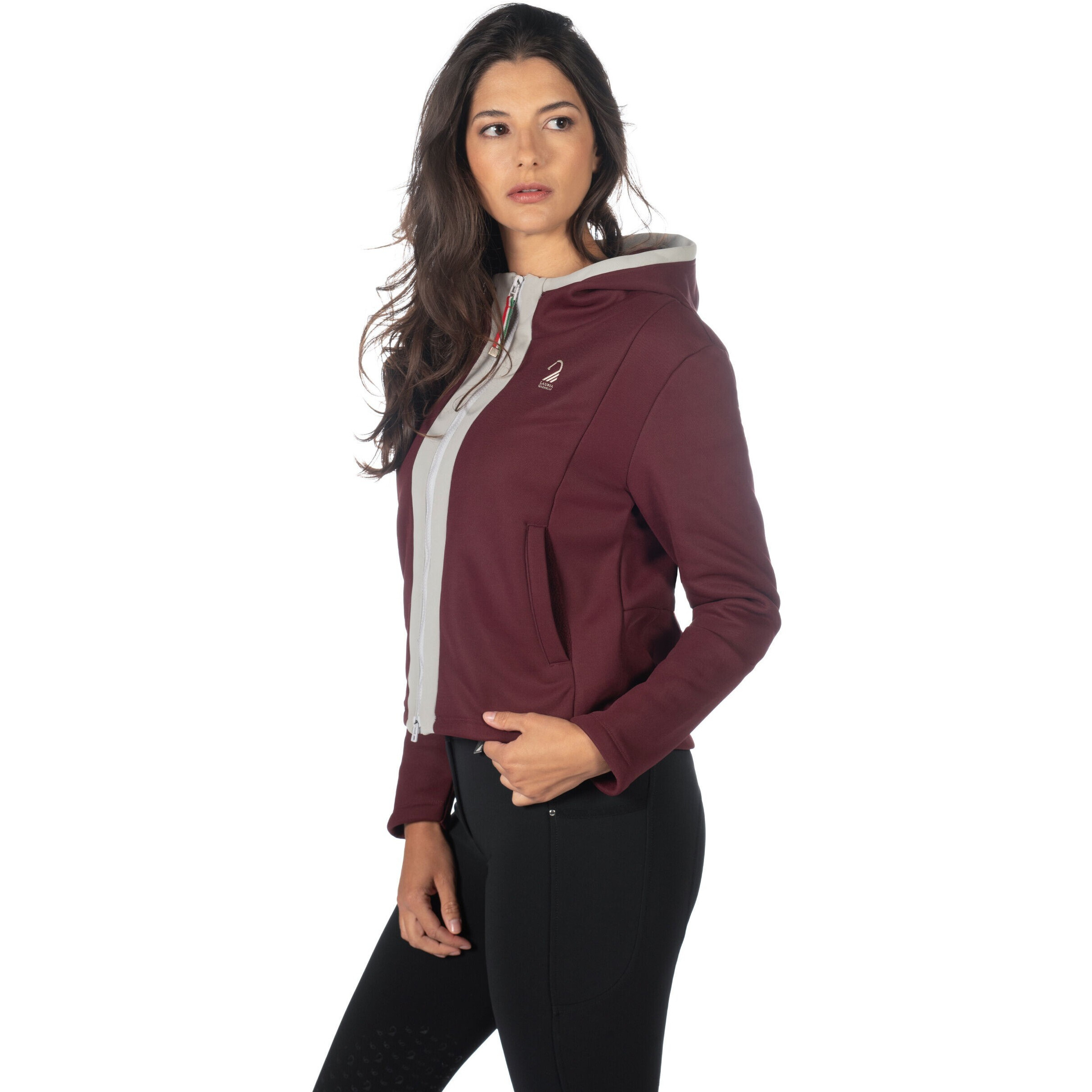 Damen Sweatjacke LIVIGNO bordeaux