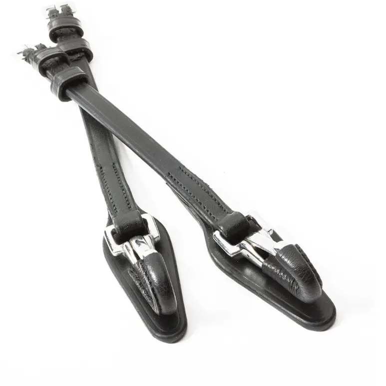 Backenstücke mit Karabiner (2er Set) schwarz