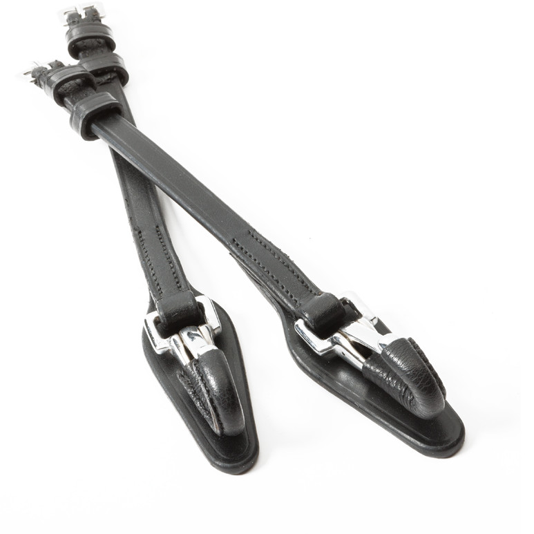 Backenstücke mit Karabiner (2er Set) schwarz