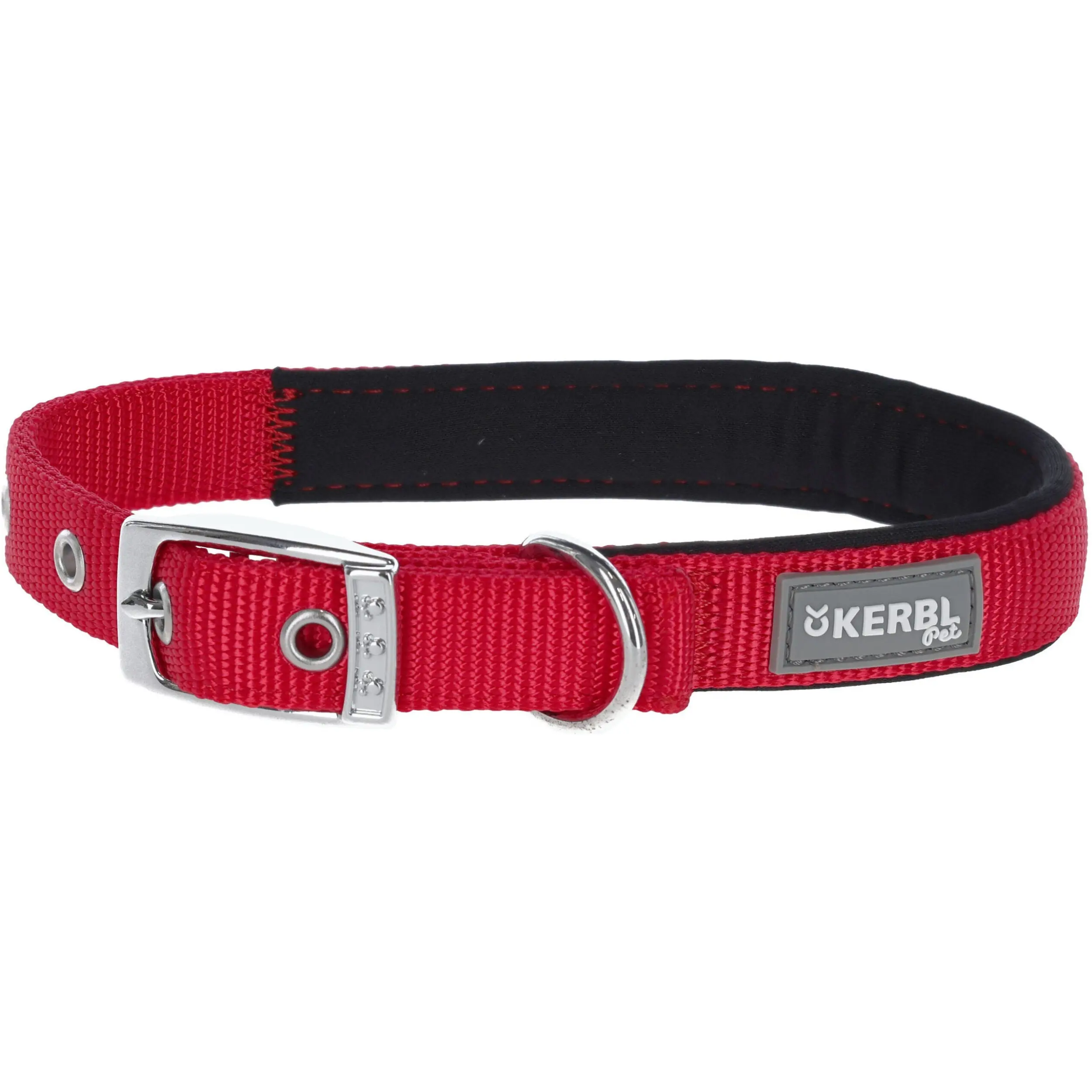 Hundehalsband mit Softeinlage MIAMI PLUS Nylon rot