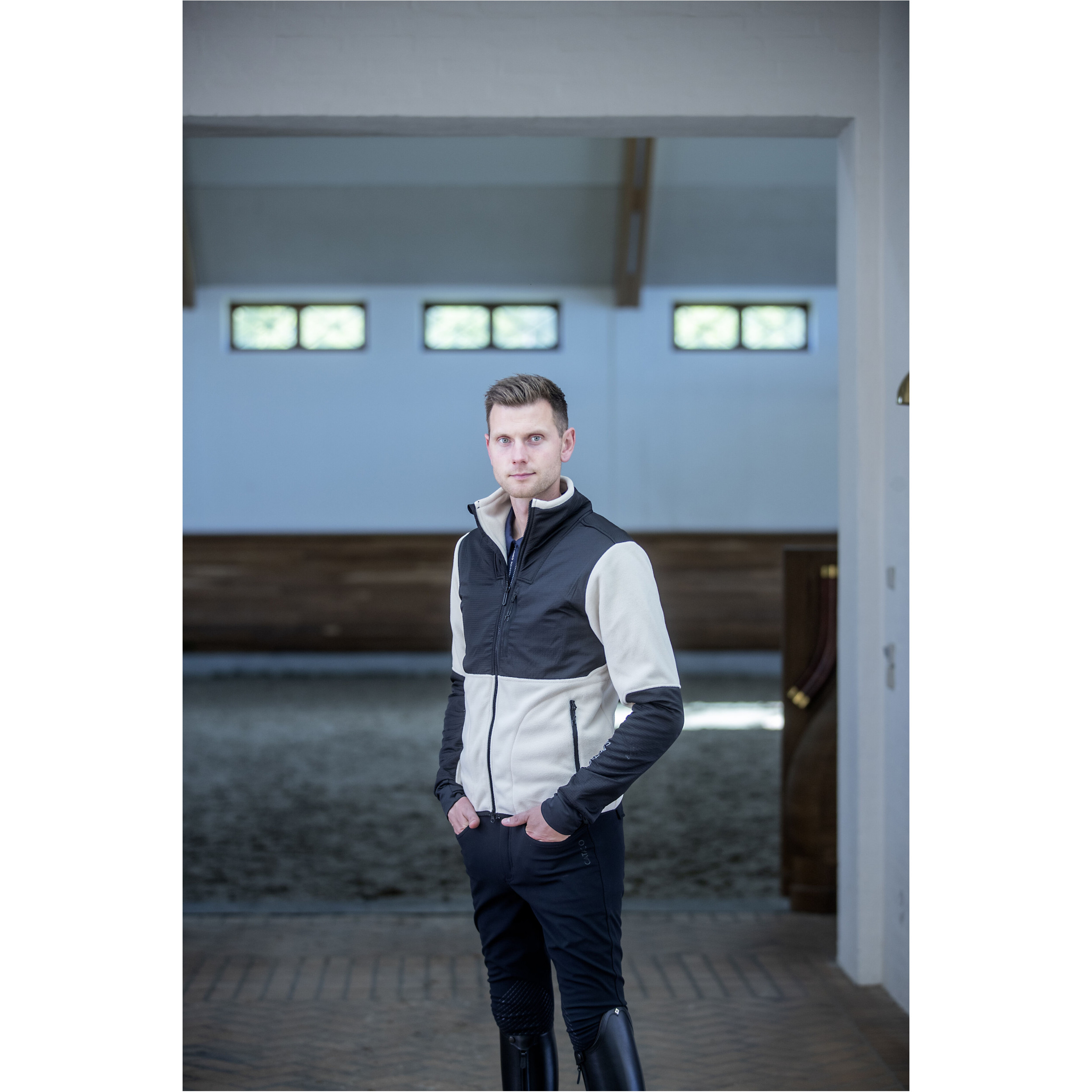 Herren Fleecereitjacke NEIL sandshell