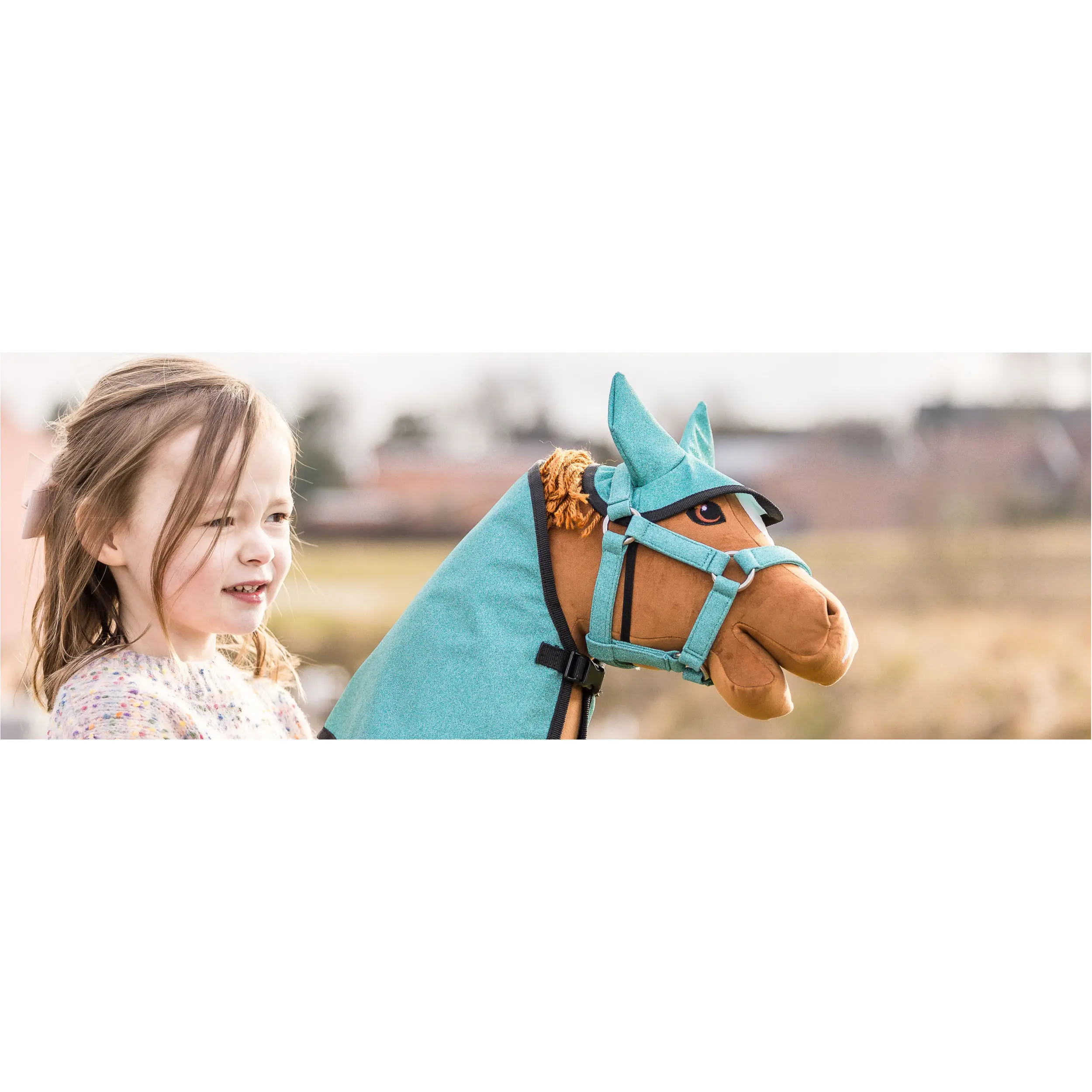 Spielzeugset Decke mit Fliegenhaube blau glitter