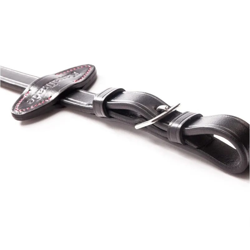 Gummierte Zügel TRAINING bunte Stege schwarz/pink-türkis 16mm
