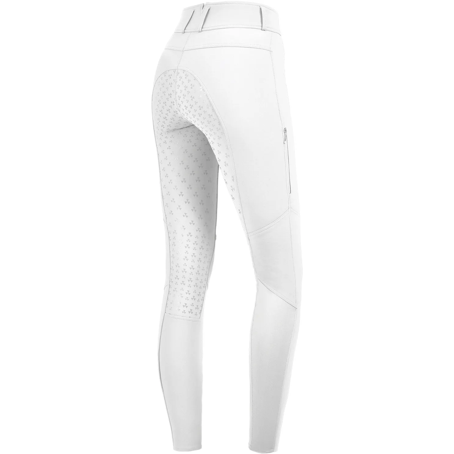 Kinder Reithose Silikon Vollbesatz HELLA High Waist weiß