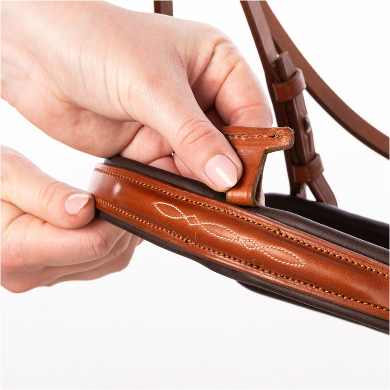 Springtrense englisch kombiniert ROBIN cognac/messing