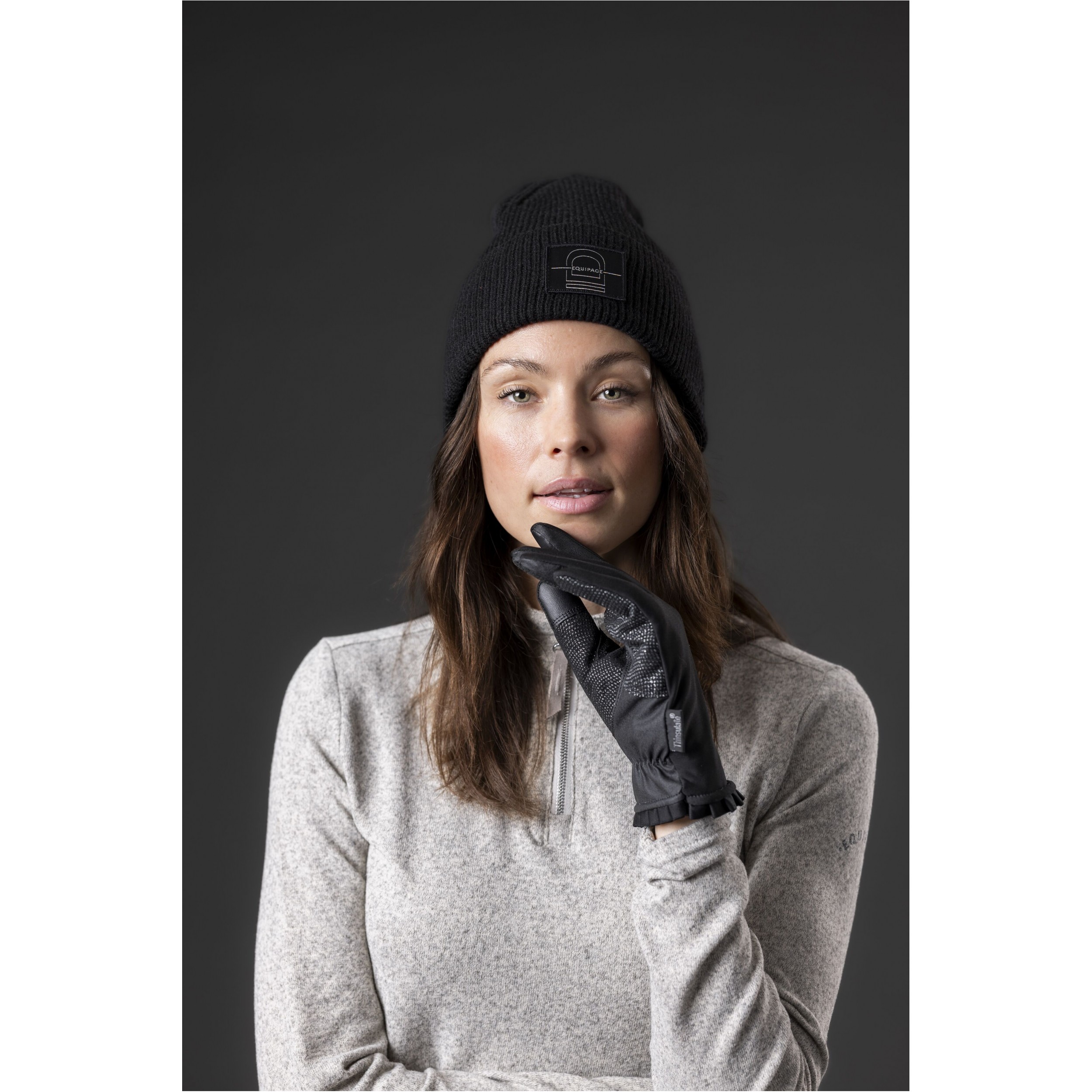 Winter Damen Reithandschuhe LUCY Softshell schwarz Winter Damen Reithandschuhe LUCY Softshell schwarz