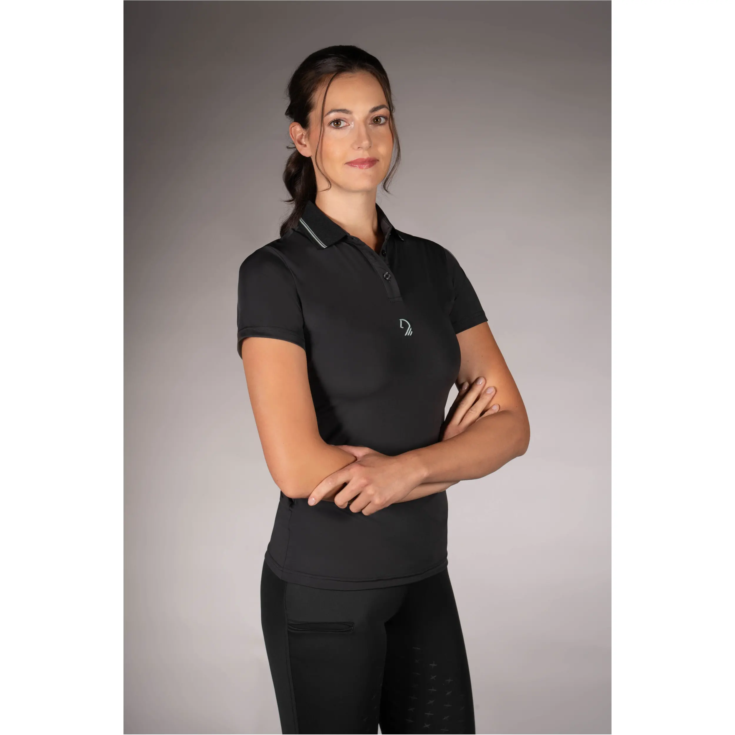 Damen Poloshirt LIMONE schwarz