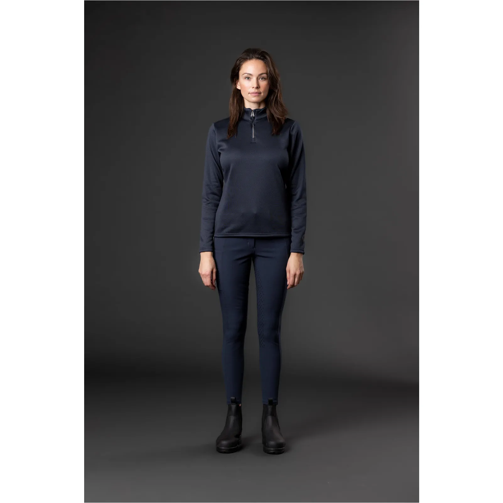 Damen Funktionsshirt Langarm SCARLET half-zip navy