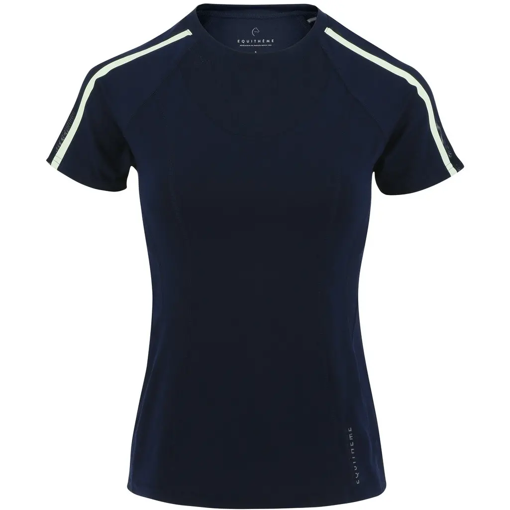 Damen T-Shirt MARION mit Mesheinsätzen marineblau Damen T-Shirt MARION mit Mesheinsätzen marineblau