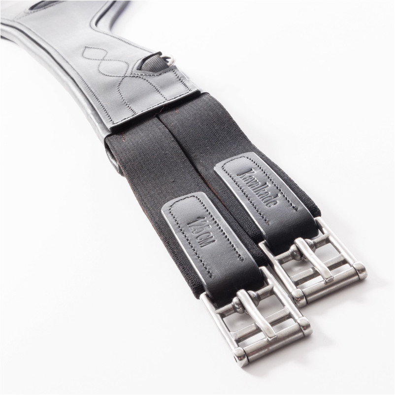 Ledersattelgurt geölt mit Elast ATLAS schwarz