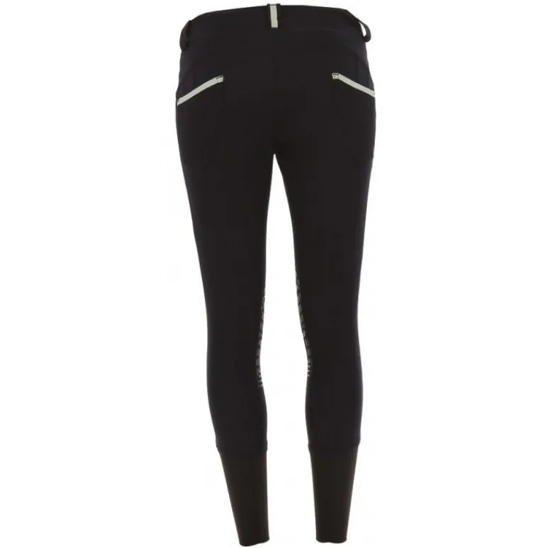 Damen Reithose Silikon Kniebesatz FUN PUSHUP schwarz