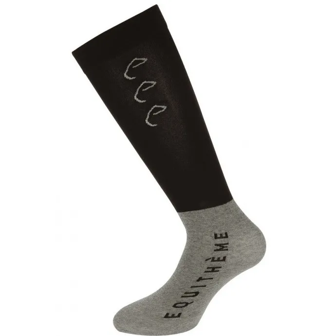 Turnierstrümpfe COMPET (2er Pack) 36-41 schwarz/hellgrau