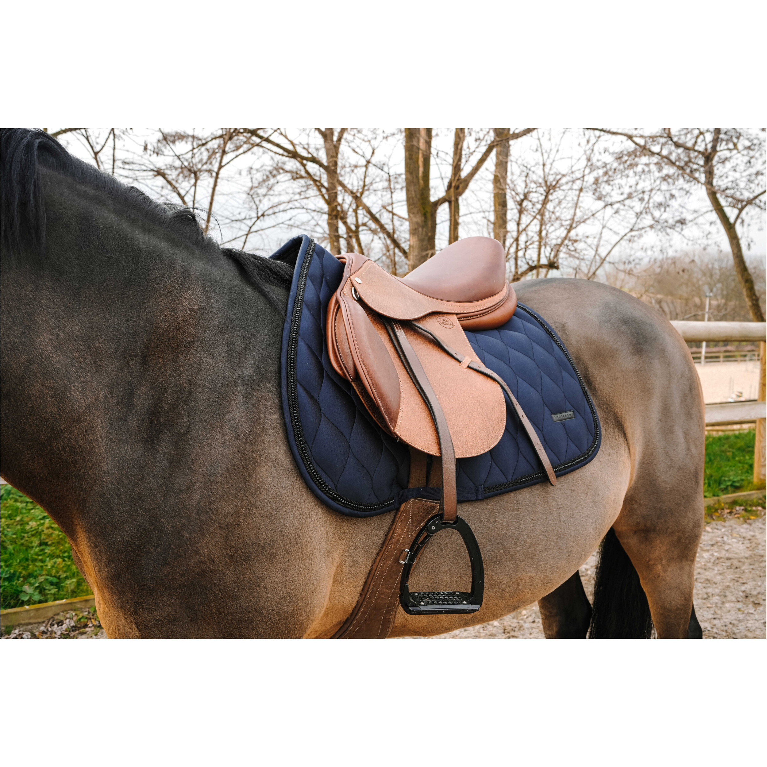 Schabracke mit schwarzen Perlen PEARL navy Vielseitigkeit