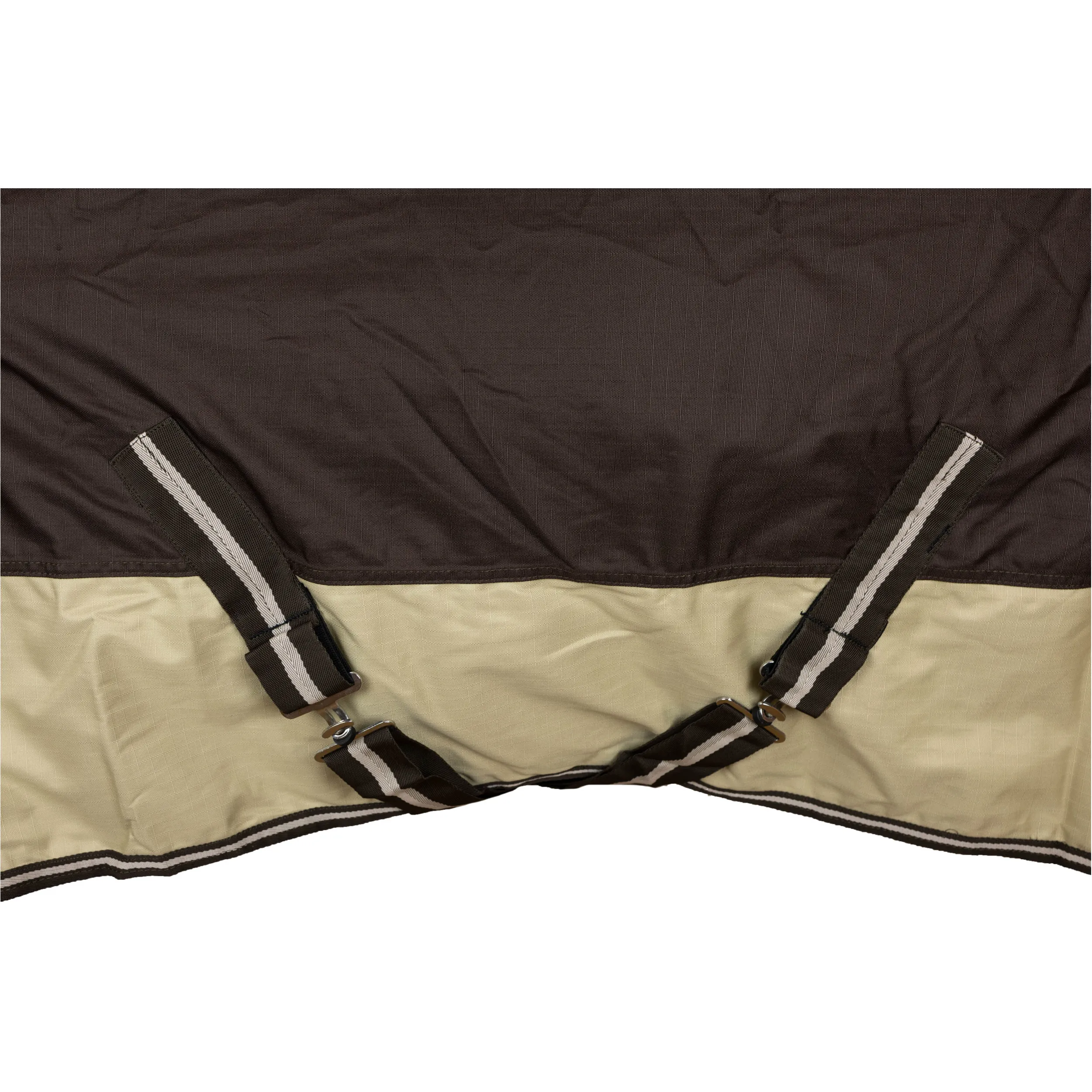 Winterdecke High Neck 300g Füllung 600D BASICLINE braun/beige