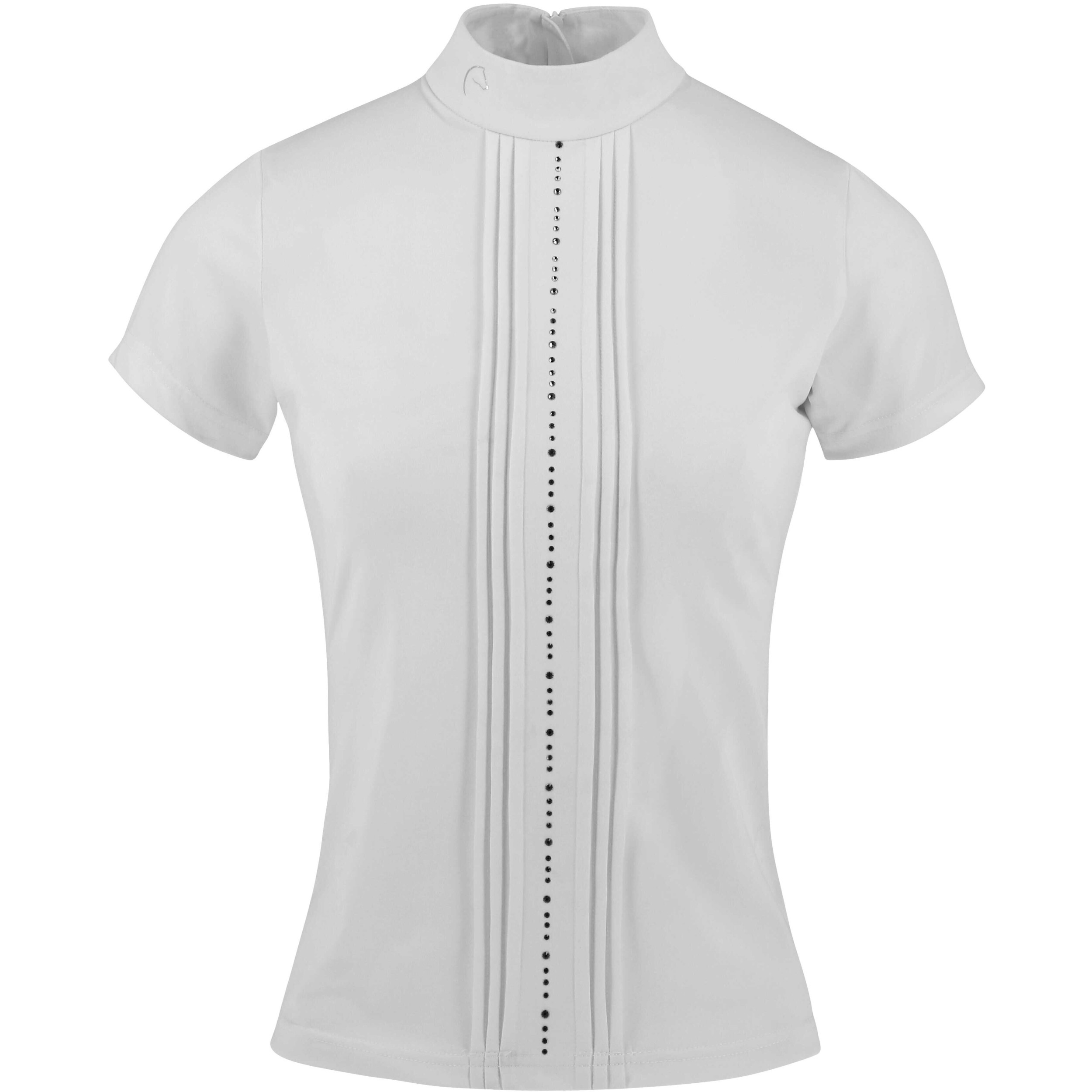 Damen Turnierpolo mit Strassverzierung DORLA weiß Damen Turnierpolo mit Strassverzierung DORLA weiß