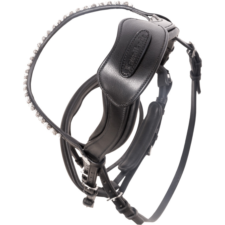Genickstück offen mit Brücke MALOU schwarz