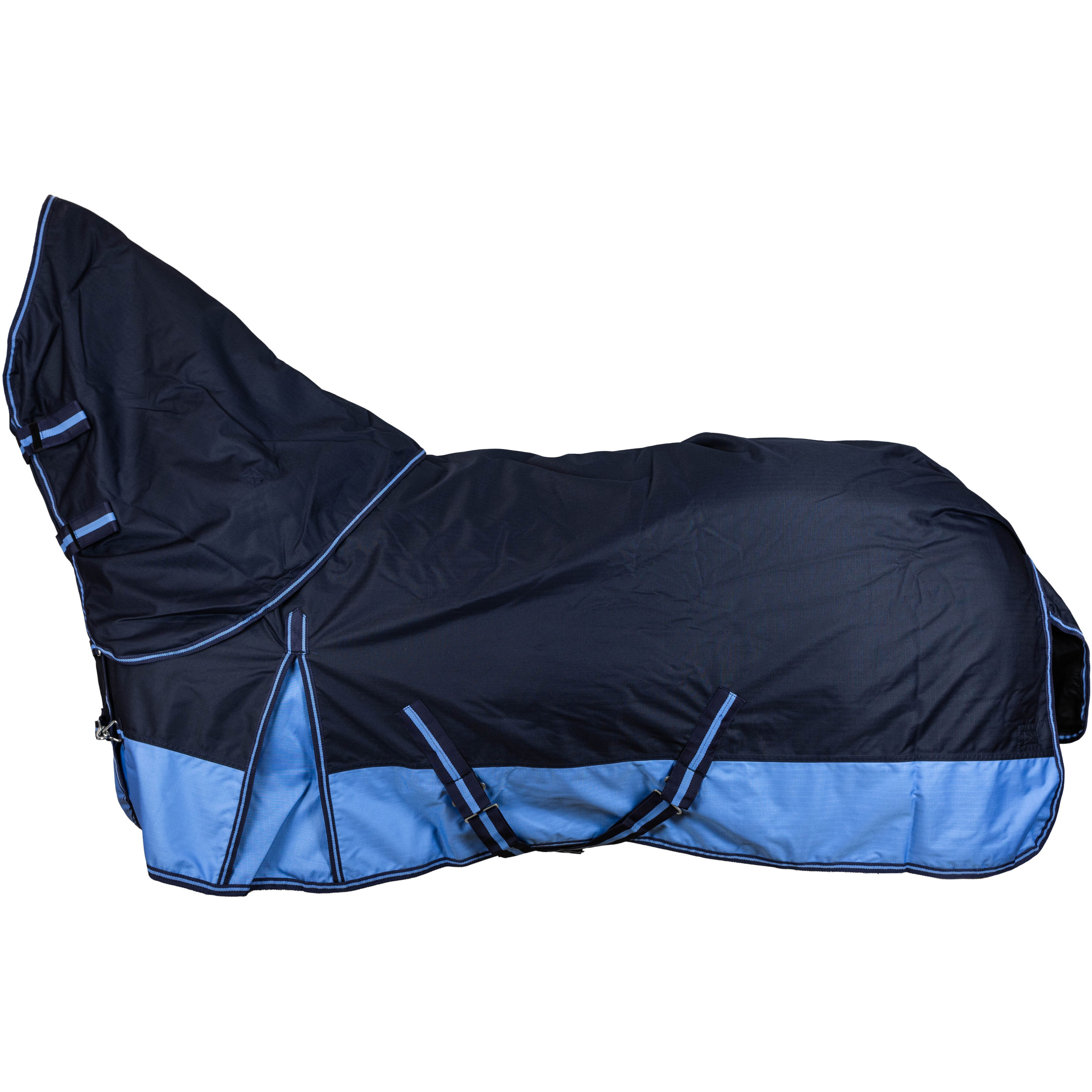 Winterdecke Full Neck 100g Füllung 600D BASICLINE blau/babyblau