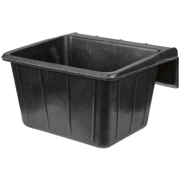 Futtertrog Gummi zum Einhängen schwarz 42x34x24cm