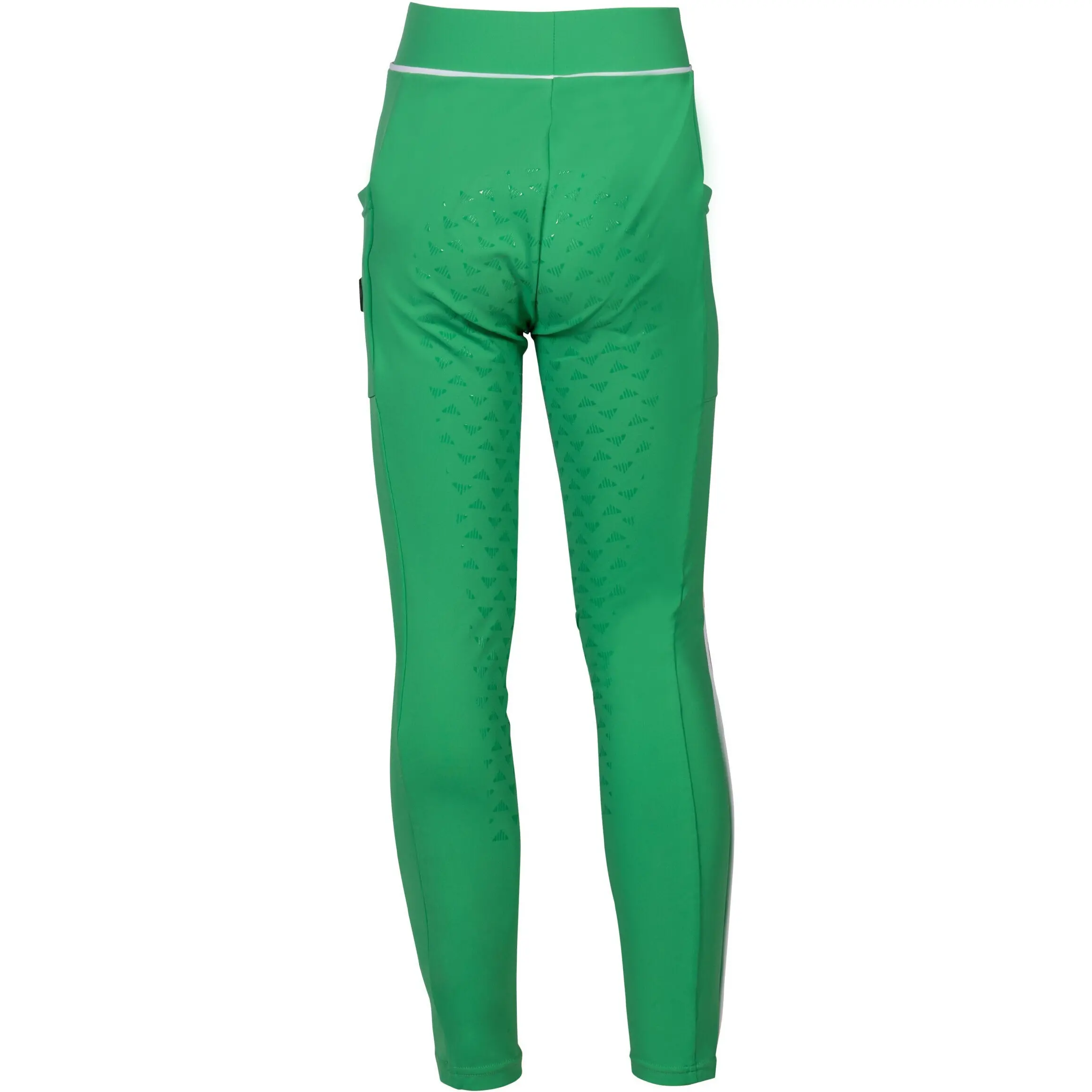 Kinder Reitleggings Silikon Vollbesatz MAUI grün