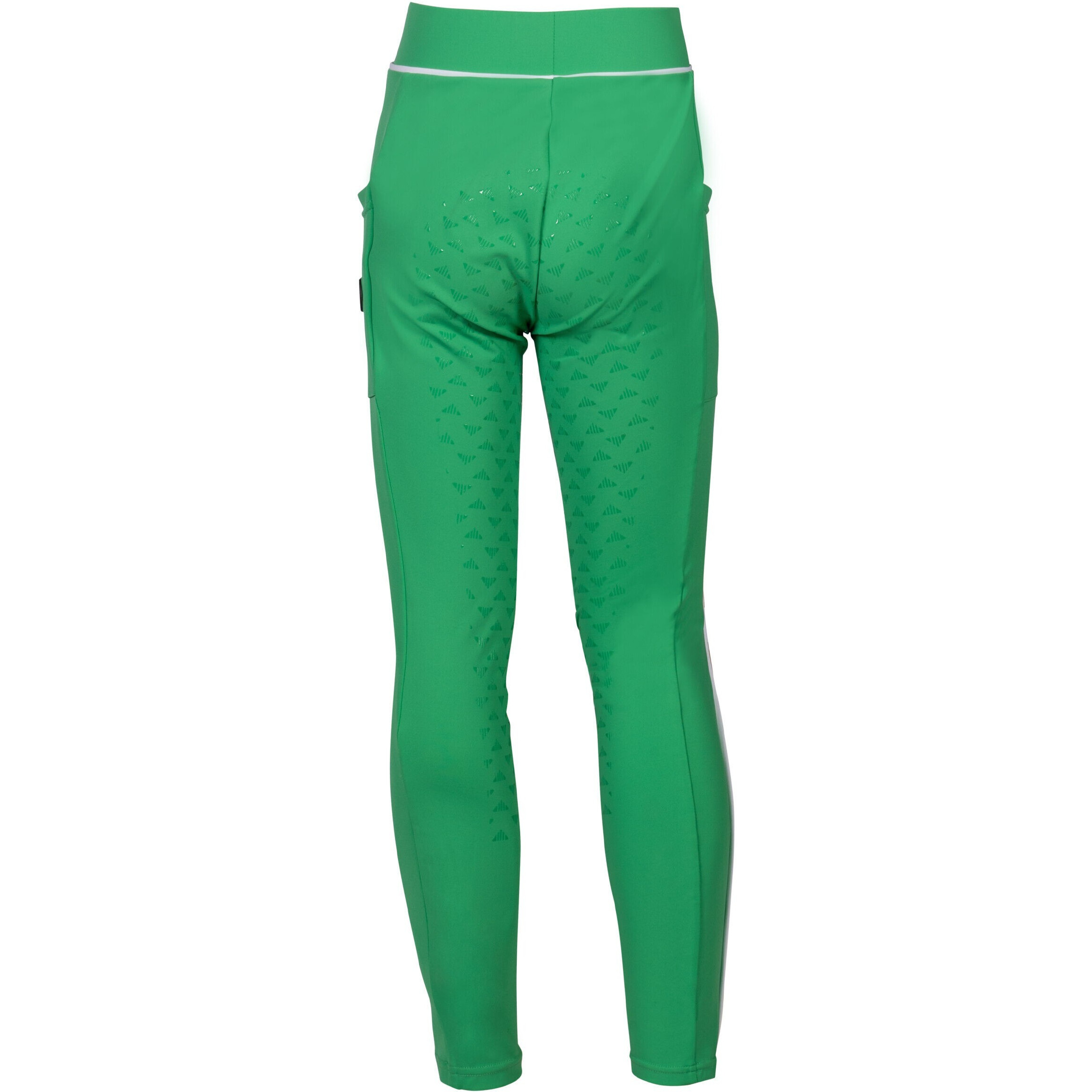 Kinder Reitleggings Silikon Vollbesatz MAUI grün