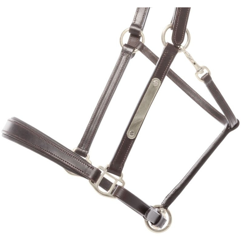 Lederhalfter BENNET braun/silber