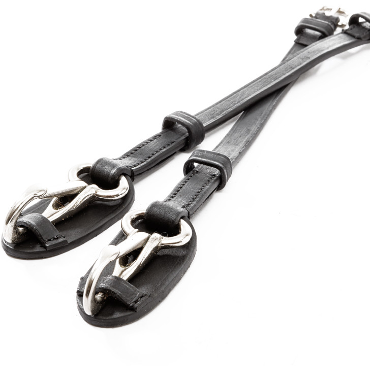 Backenstücke mit Karabiner (2er Set) EVERYDAY Leder geölt schwarz