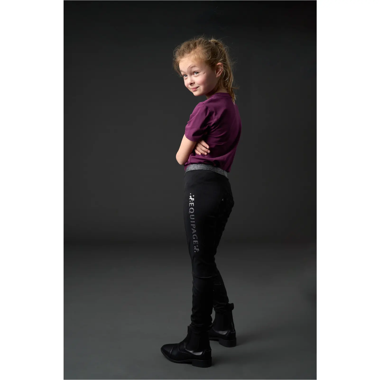 Kinder Reitleggings Silikon Vollbesatz MAGGIE schwarz Kinder Reitleggings Silikon Vollbesatz MAGGIE schwarz