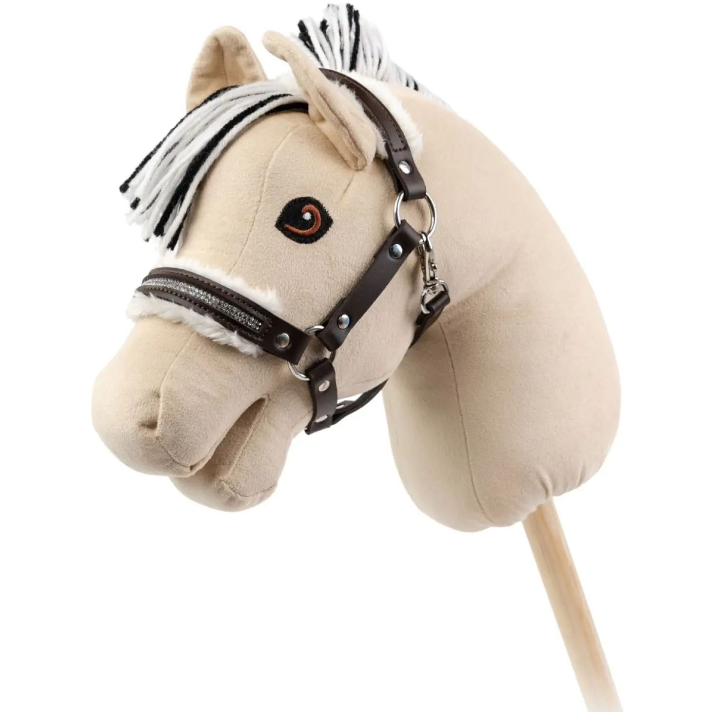 Spielzeughalfter mit Plüsch und Steinen braun Spielzeughalfter mit Plüsch und Steinen braun