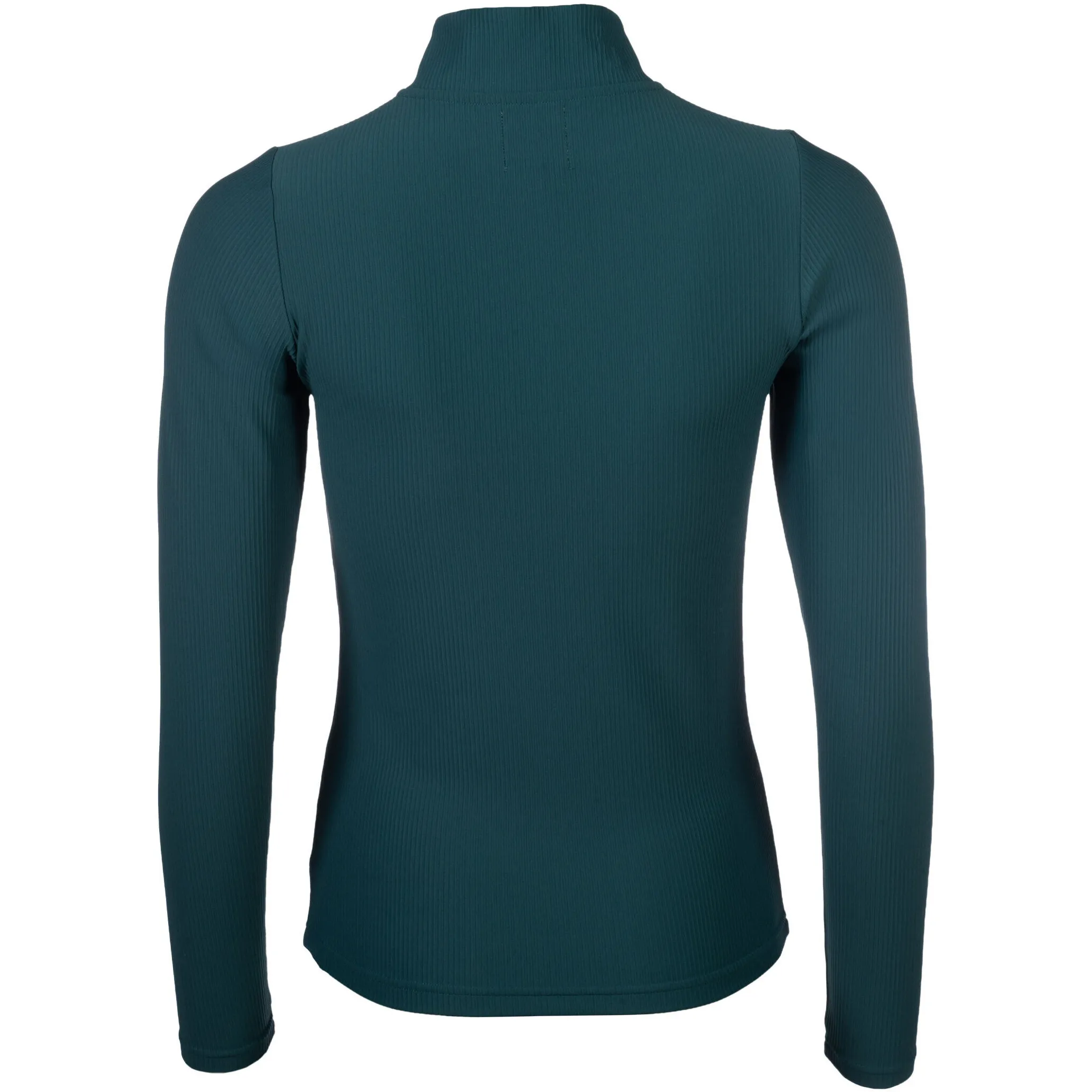 Damen Funktionsshirt LIVIGNO RIBBED dunkelgrün