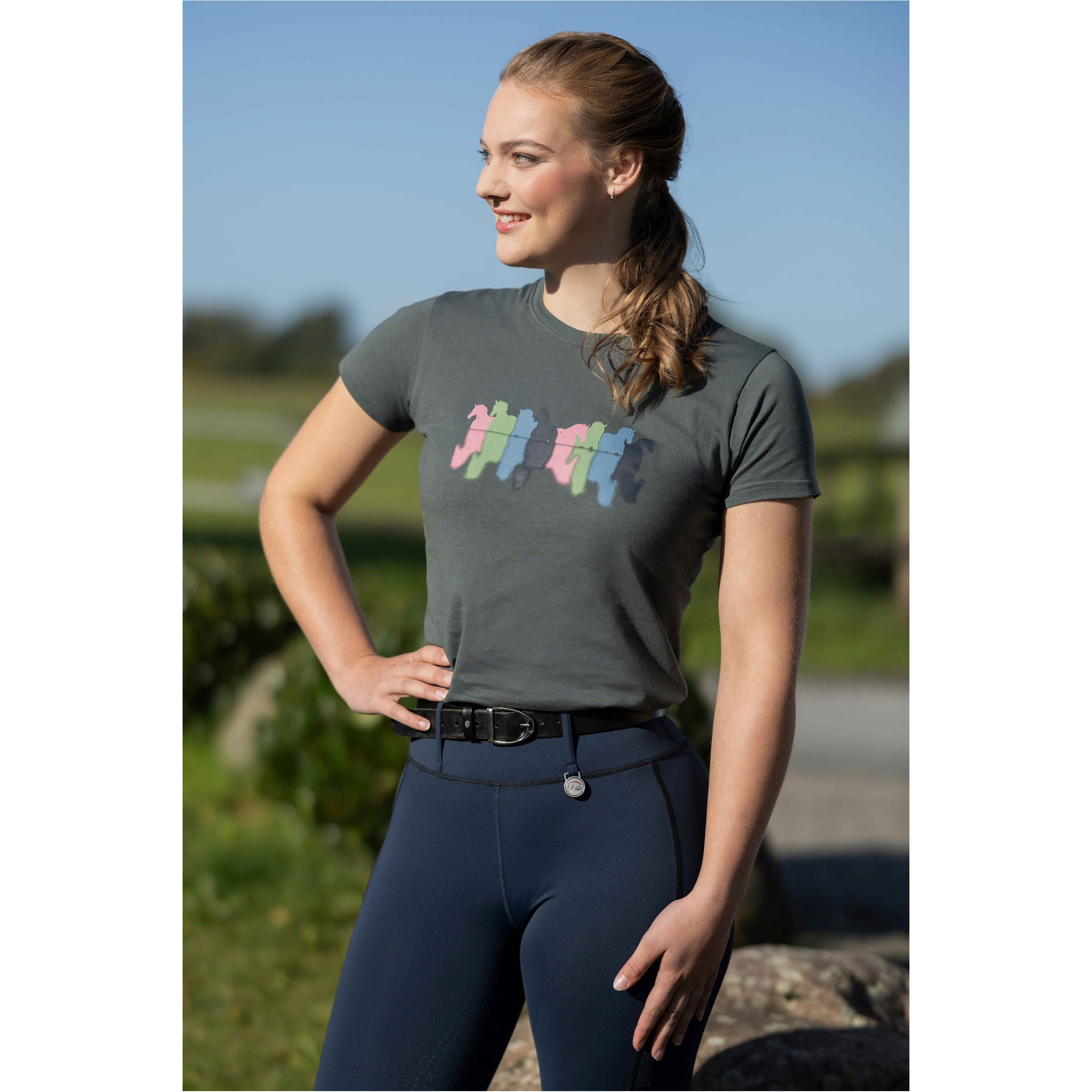 Damen T-Shirt MIRROR graugrün