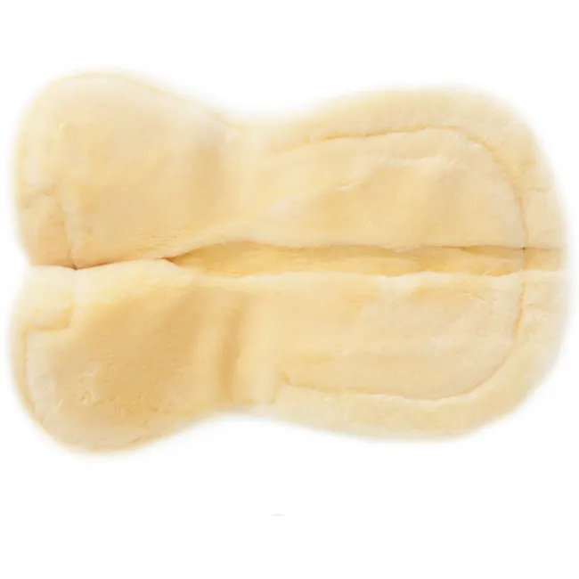 Sattelunterlage Lammfell KAVALTOP Moosgummi schwarz/natur